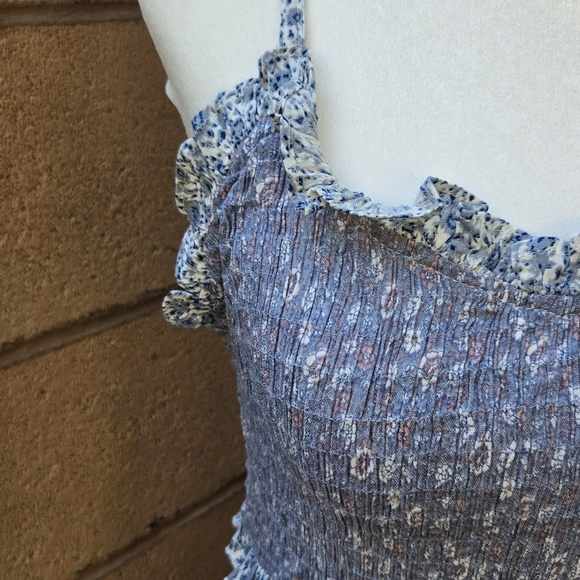 Sim & Sam Blue Ruffle Tiered Dress - Picture 2 of 10